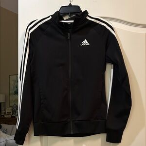 Adidas Black and White Zip-Up Jacket